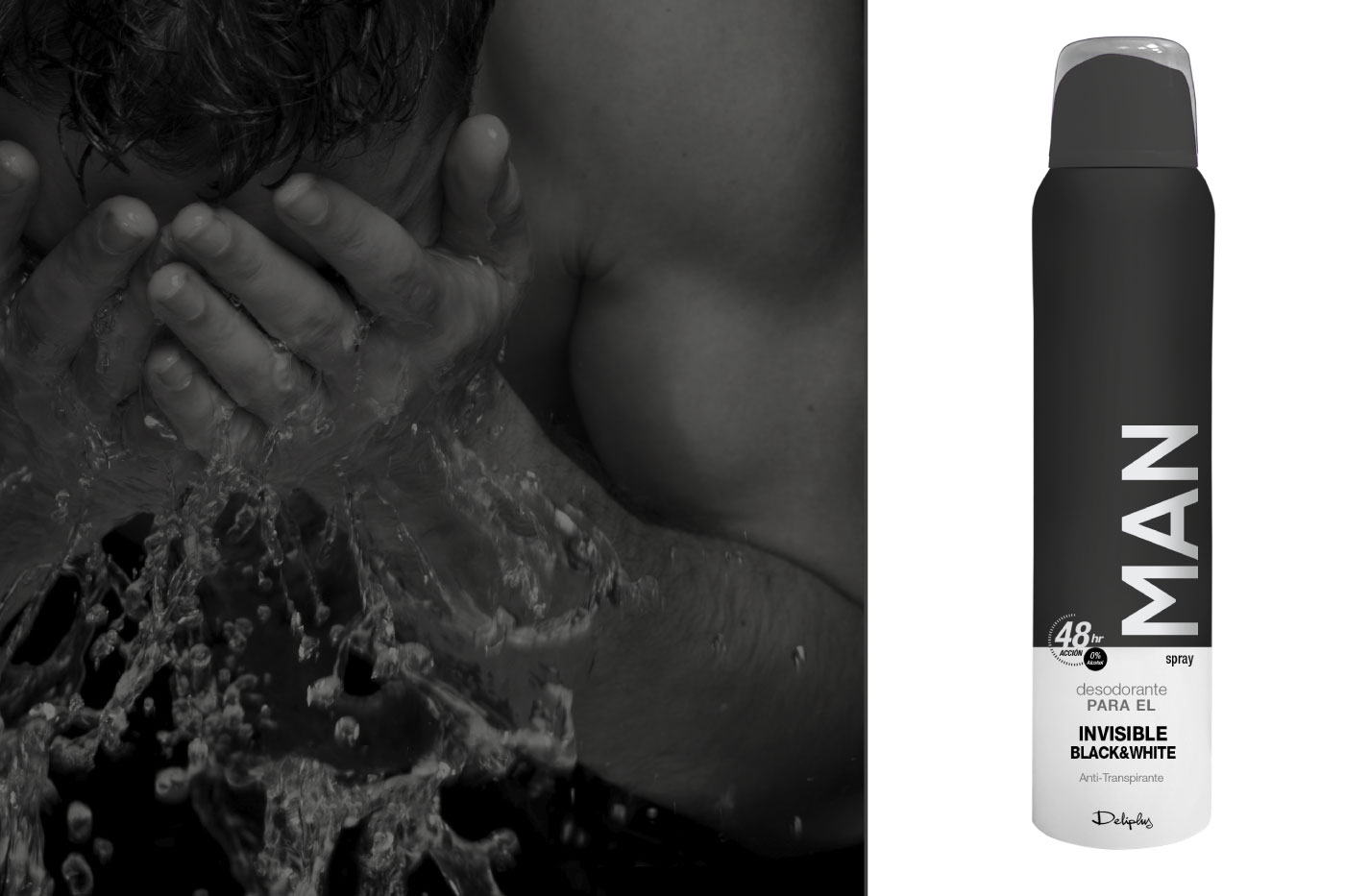 DEO Desodorante Deliplus packaging invisible hombre creatividad
