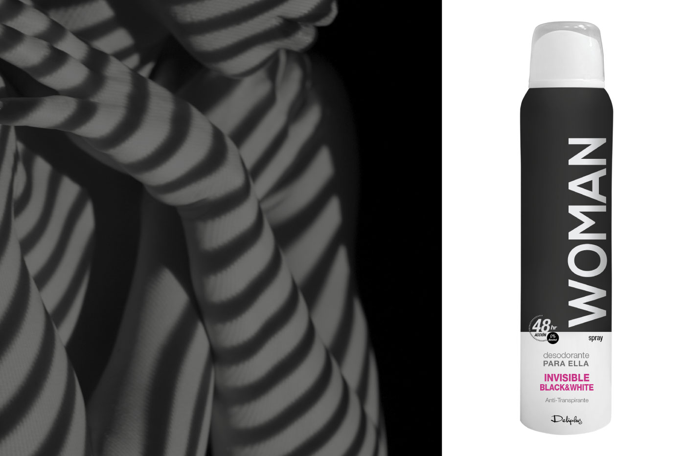 DEO Desodorante Deliplus packaging invisible mujer creatividad