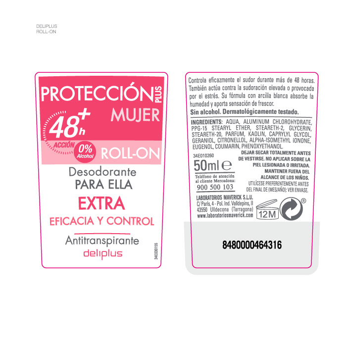 DEO Desodorante Deliplus packaging proteccion mujer roll on 2