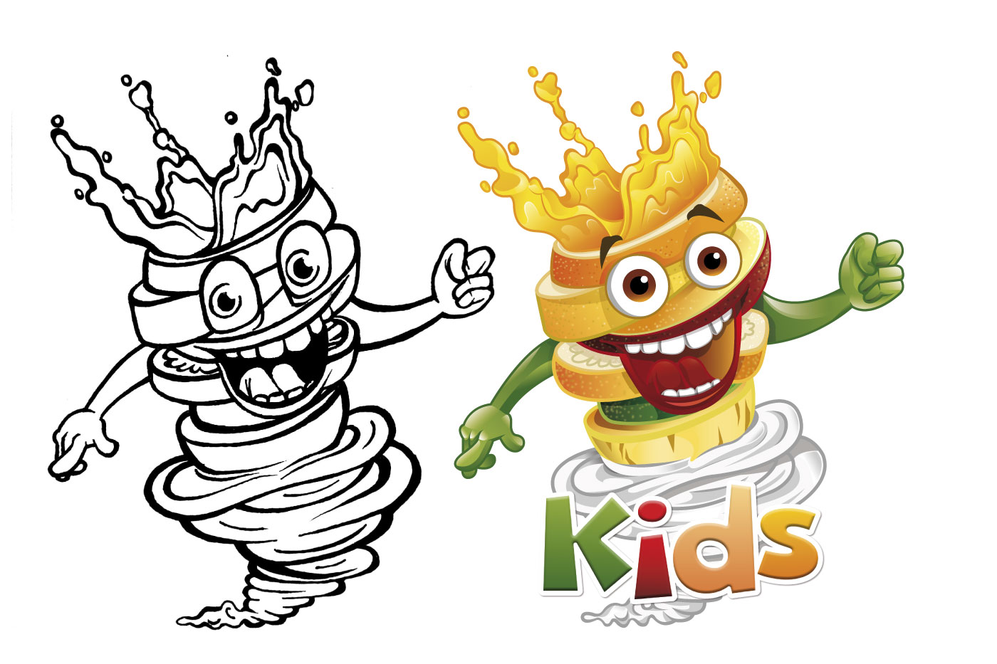Fresquitos Kids ilustracion original dobleessa creacion de personajes