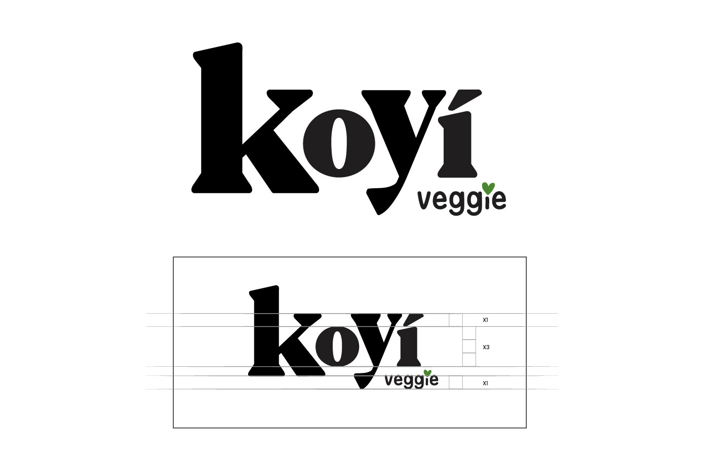 KOYI veggie diseno concepto logo