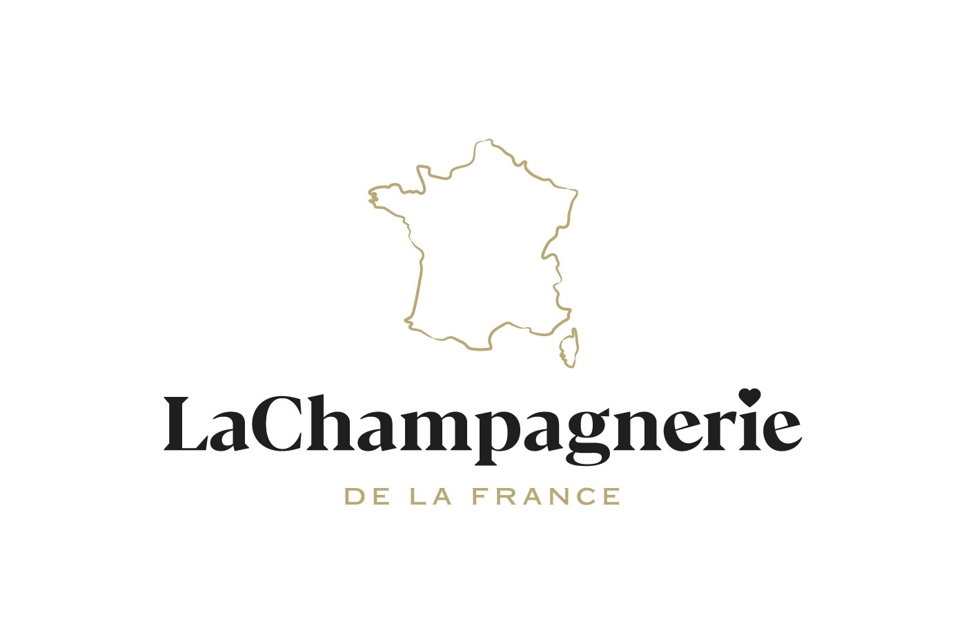 La champagnerie diseno planteamiento logo simbolo