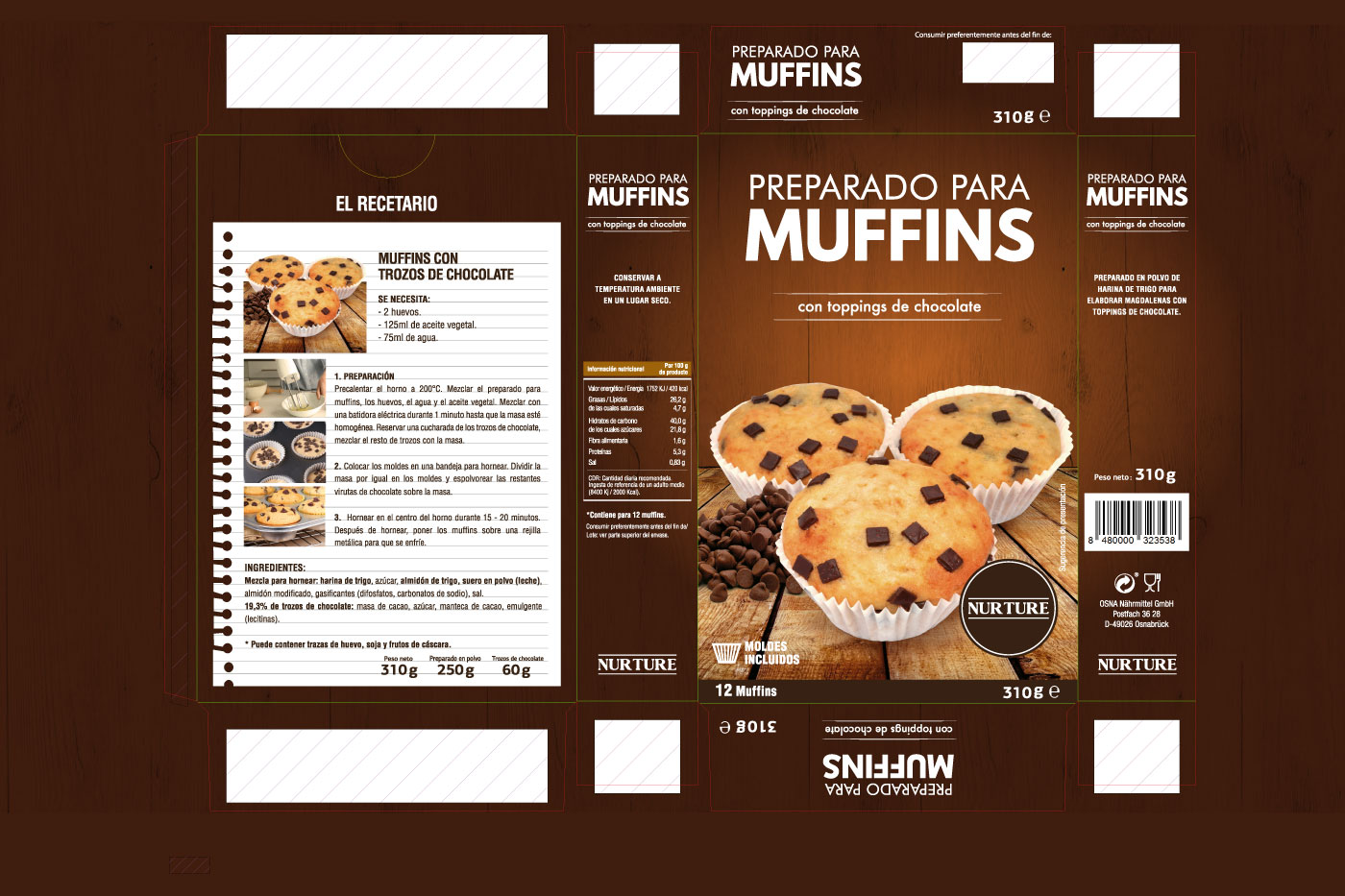 Preparado para Muffins mercadona packaging dobleessa