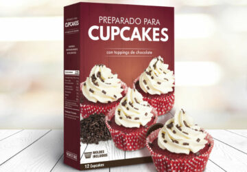 Preparado para cupcakes packaging creativo dobleessa