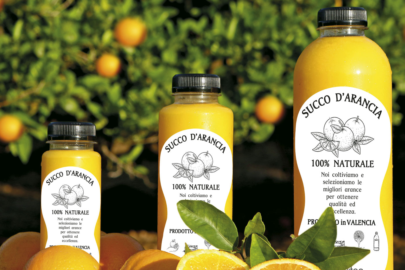 Zumo de naranja natural packaging original