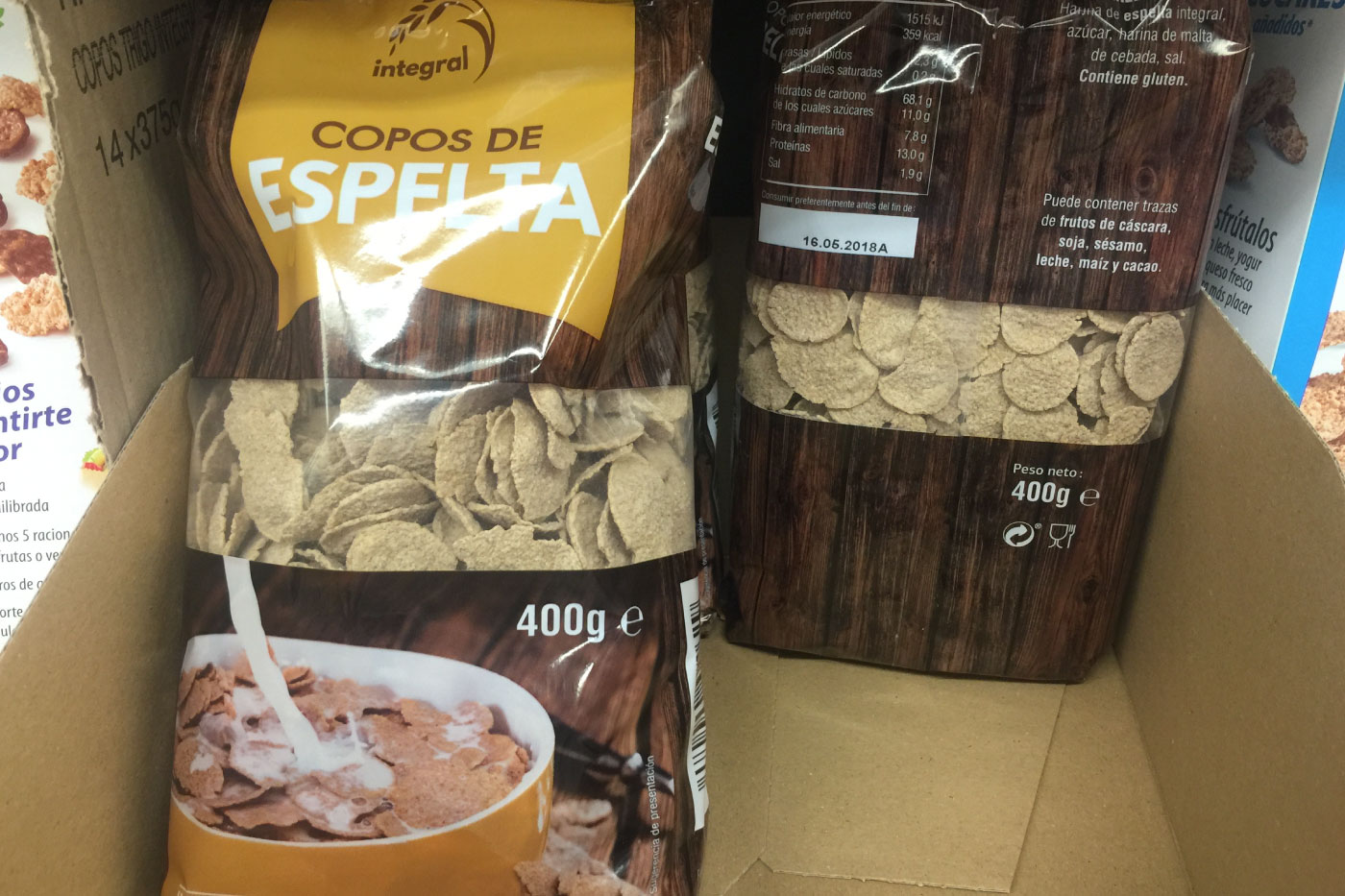 dobleessa packaging Copos Espelta