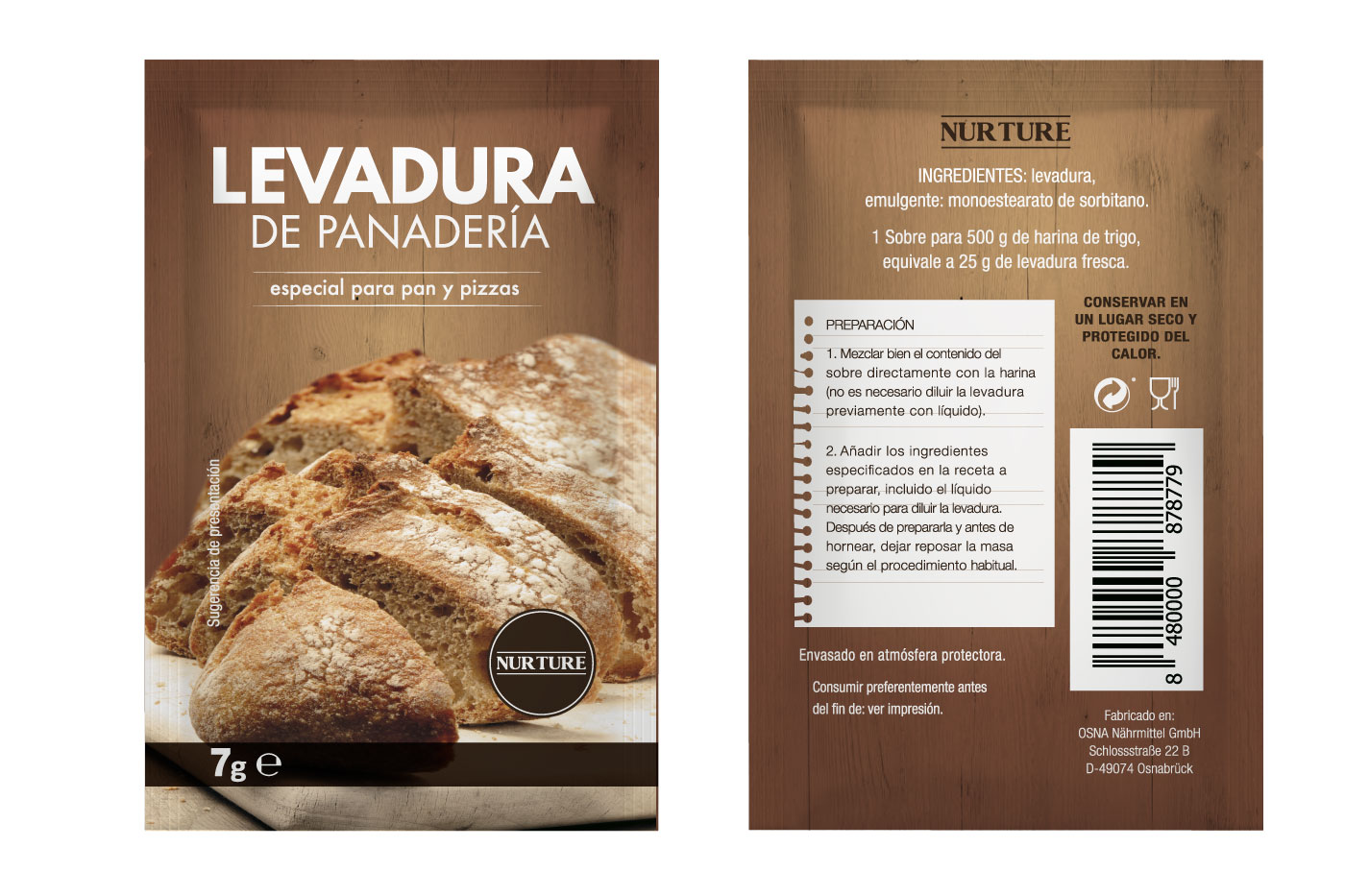 dobleessa packaging Levadura y Azucar envainillada etiquetas levadura
