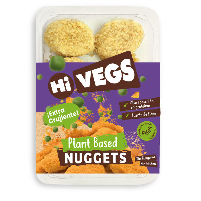 Hi Vegs packanging producto nuggets veganos