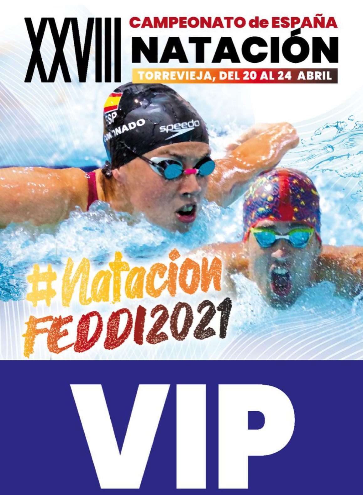 Campeonato de espana natacion FEDDI creacion de imagen para evento